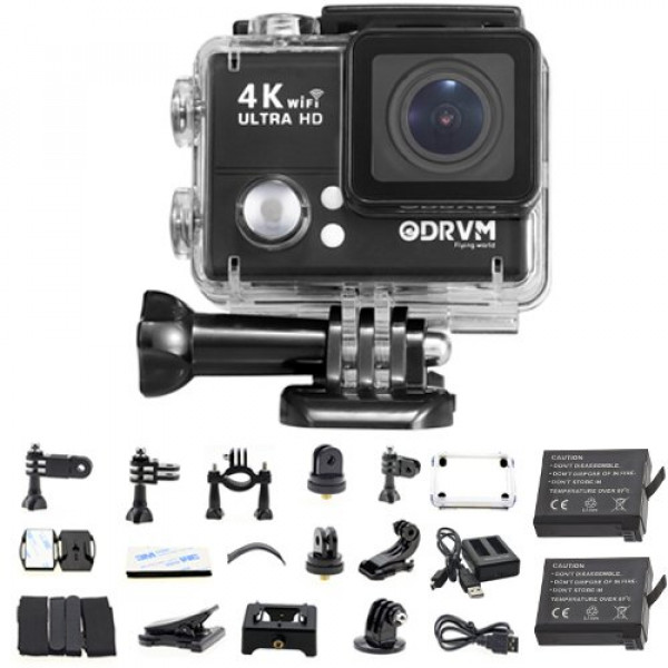 WiFi Unterwasser Kamera Blau Action Sports Kamera Wasserdicht Camcorder Tauchen 30 m HD 1080P Motorrad Helm Kamera mit 2 Akku und gratis Zubehör für Radfahren, Skifahren, Motocross und Wasser Sport-37